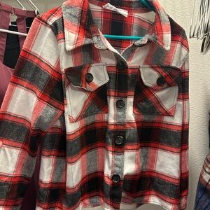 BB Dakota Red and Black Plaid Shirt